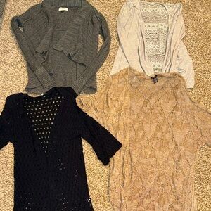 BUNDLE OF 4 small CARDIGANS, excellent condition